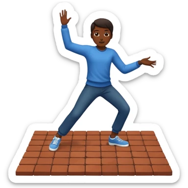 Brick is dancing sticker