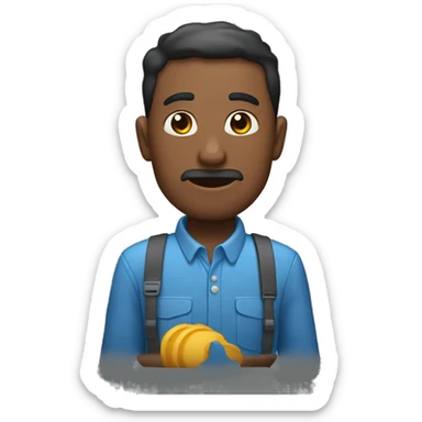 un hombre cargando pesas sticker