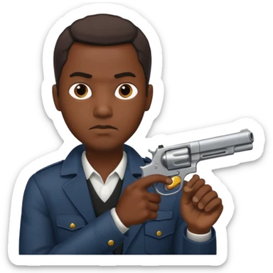 Black guy with gun sticker