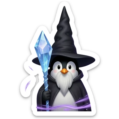 Penguin Wizard sticker