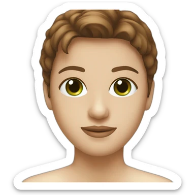 brown hair green eyes lasik surgery mask sticker