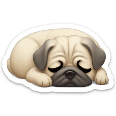 Mops sleep sticker