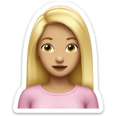 A girly blonde girl  sticker