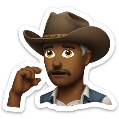 sad cowboy emoji sticker