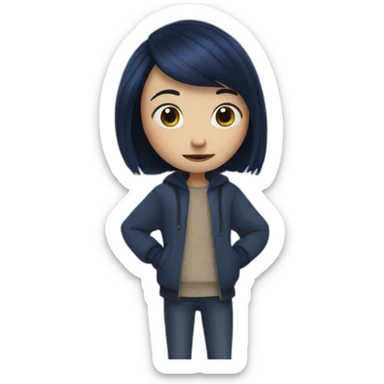 Coraline modern day sticker