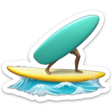 Une babouche qui fait du surf sticker