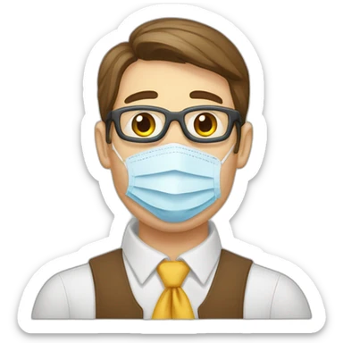 Sick influenza Bavarian nerd sticker