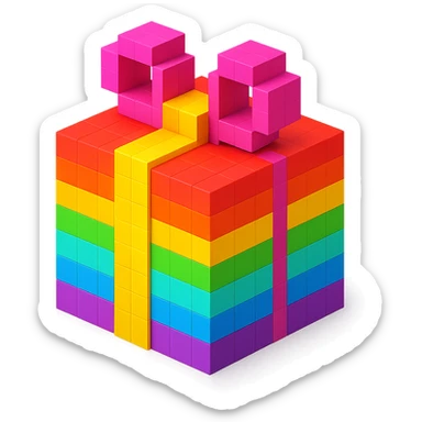 Rainbow gift sticker