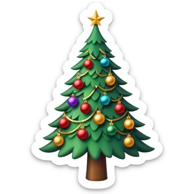 tall christmas tree sticker