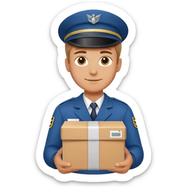 german delivery guy sticker