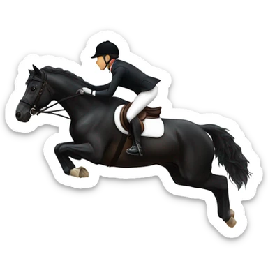 Showjumping Black horse sticker