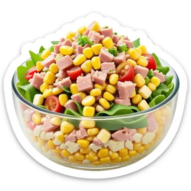 Tuna corn salad sticker