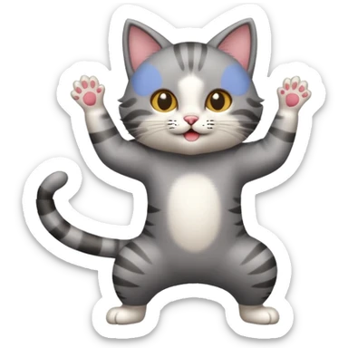 A cat doing the ay mi gatito dance sticker