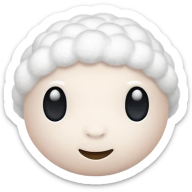 cotton emoji sticker