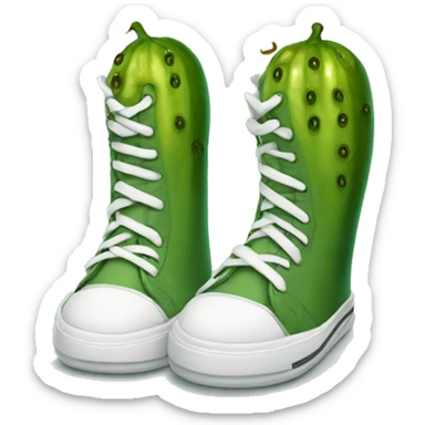 Pickle wearing sneakers sticker