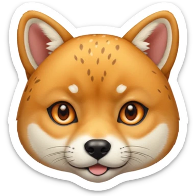 Cheetah-shiba-inu-hybrid sticker