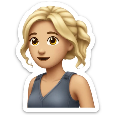 a girl who is falling in love  sticker