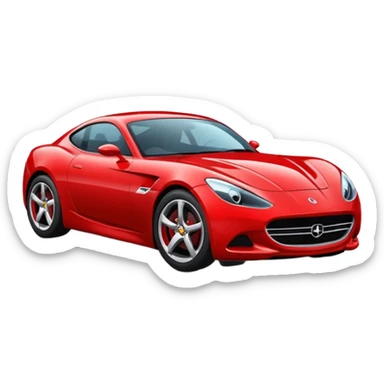 RED SPORT CAR CARTOON sticker