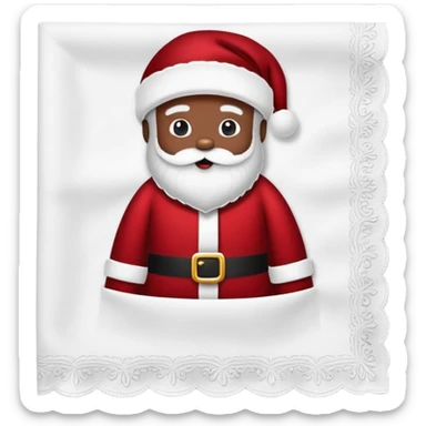 Black Santa napkin  sticker