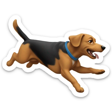 Agility dog jumping over anvil sticker