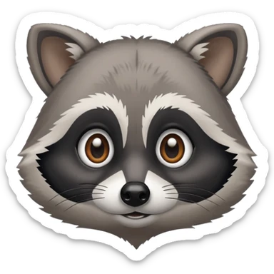 Cute racoon sticker