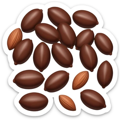 chocolate covered almonds sticker