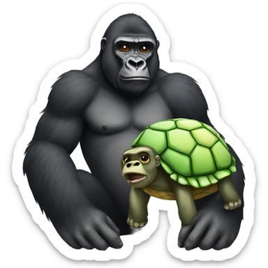 gorilla with a turtle shell sticker