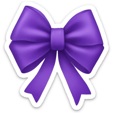 Purple bow sticker