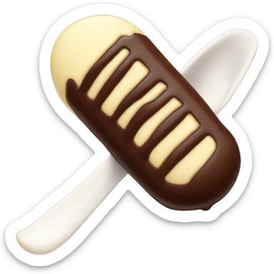 chocolate and vanilla quenelle sticker
