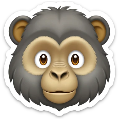 Kelebek kanatlarına sahip bir goril sticker