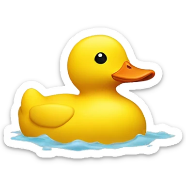 rubber yellow duck sticker