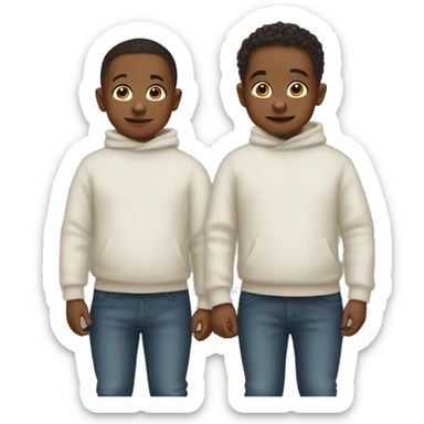 Baby twin boys with older brother  sticker