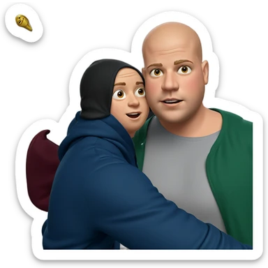 two boys in stylish attire sticker