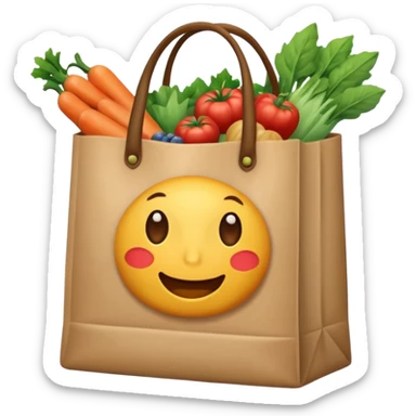 groceries in a bag sticker