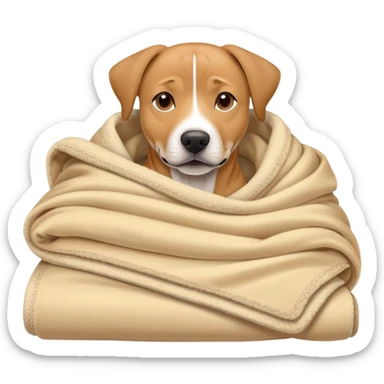 Tugging lab/amstaff dog into bed sticker