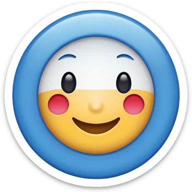 emoji de selo verificado do instagram, círculo azul, check branco no centro, estilo emoji oficial, fundo limpo, alta qualidade sticker