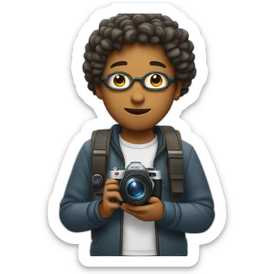 person with a camera like an influencer sticker