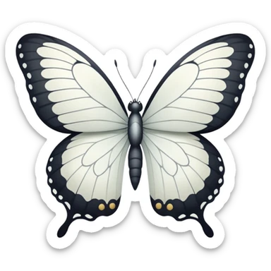 white butterfly sticker