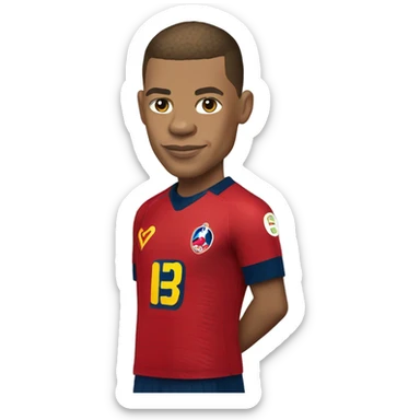 Kylian mbappe in a Morelia jersey sticker