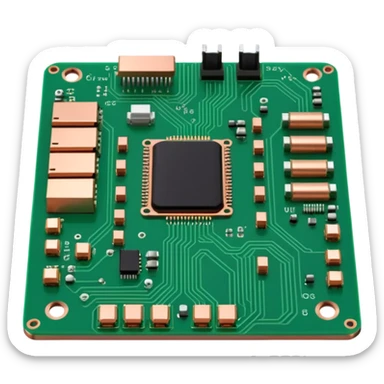 motherboard 3D oblique view sticker