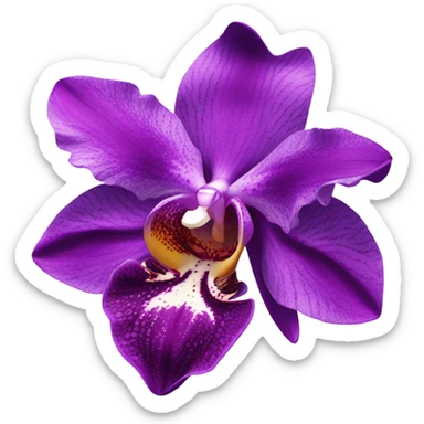 Purple orchid emoji sticker