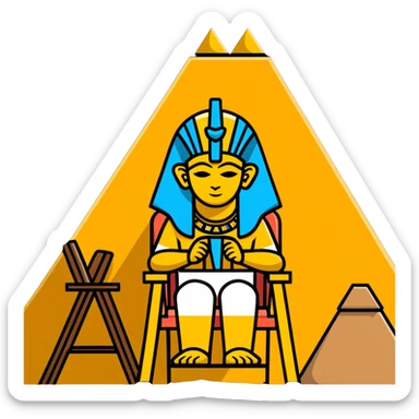 Egyptian living in a trailer park pyramids sticker