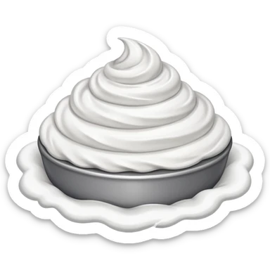 grey whip cream sticker
