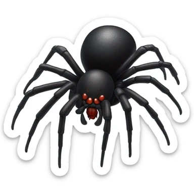 Realistic 8 legged black widow spider  sticker
