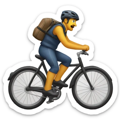 Faure sur un velo sticker