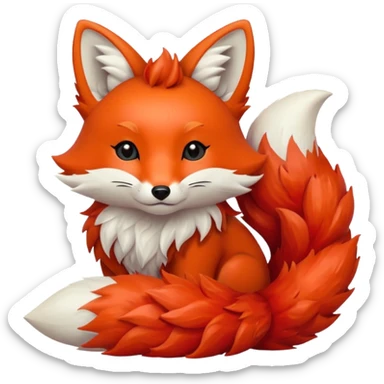 Blox fruits kitsune fruit, red fur sticker