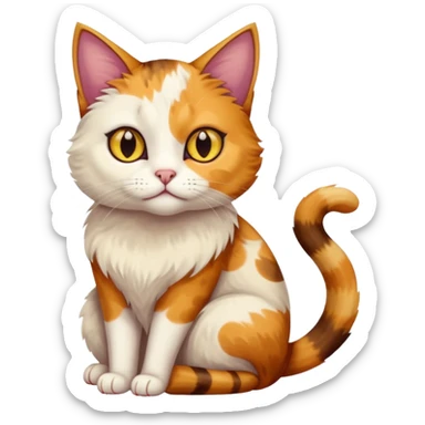 Beautiful chimera cat with heterochromia  sticker
