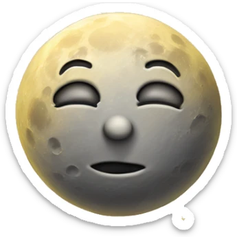 moon with the sun sticker