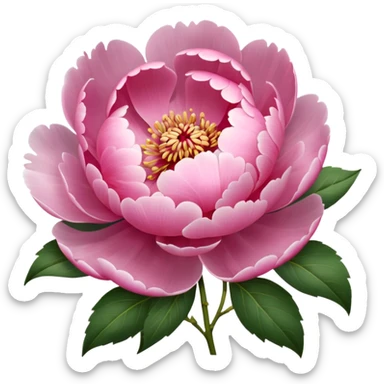 Pink floral drone (peonies flower) sticker