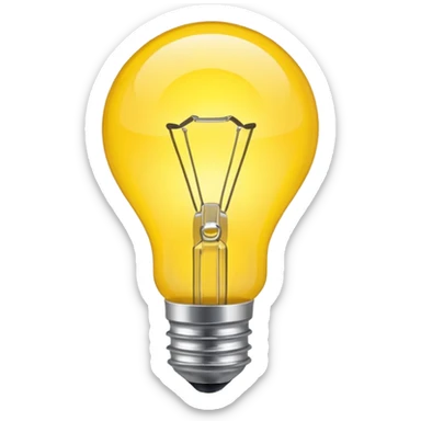 glowing lightbulb emoji sticker